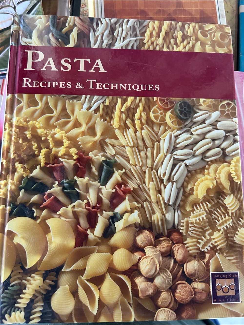 Pasta Recipes & Techniques Cookbook - Maroon Cover
